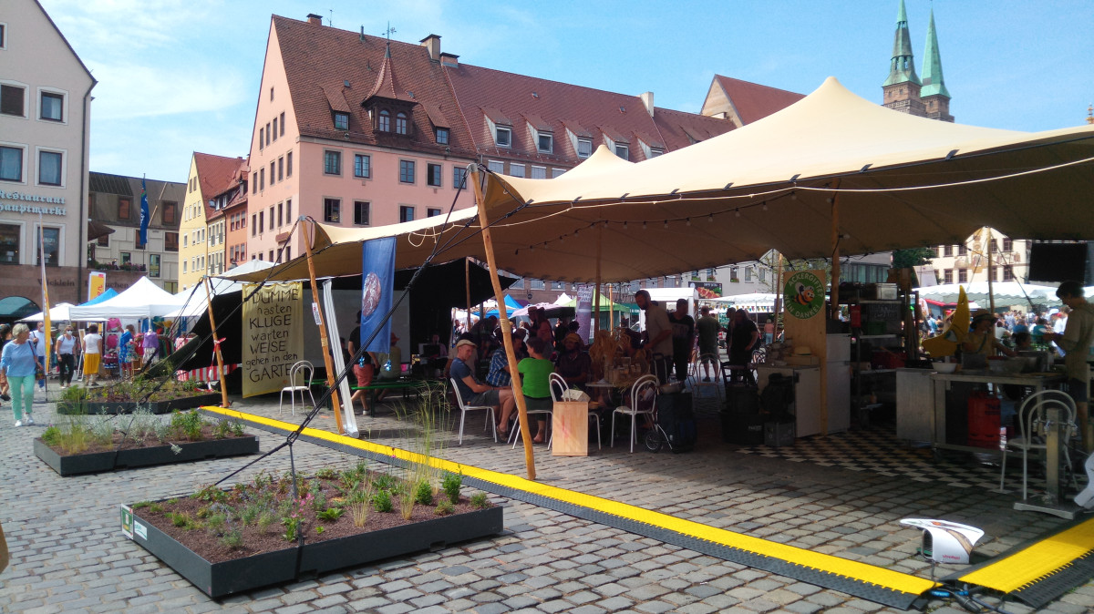 Zelt am Nürnberger Hauptmarkt