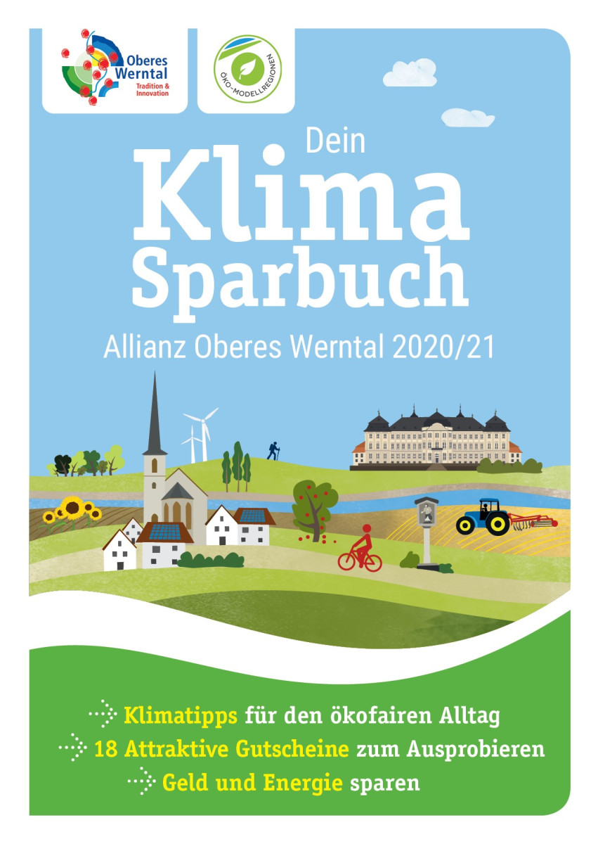 Titelcover des Klima Sparbuchs Allianz Oberes Werntal